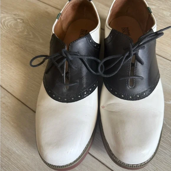 Leather School Issue saddle shoes. 1950s costume. Grease musical. Like new - Picture 3 of 9